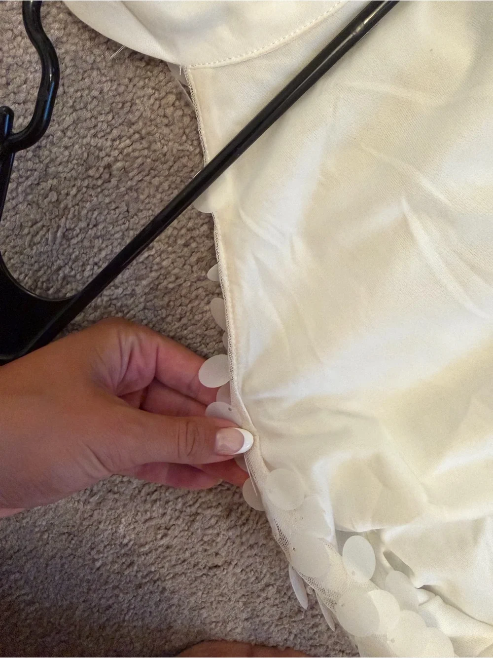 Vera white Payette mini Dress - Picture 6 of 9